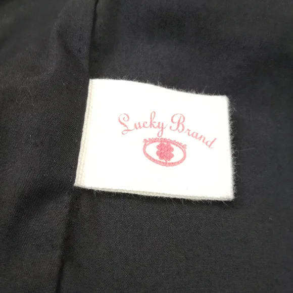 Lucky Brand Leather Purse Braiding Detail Metal Studs Shoulder Crescent Hobo Bag - Picture 16 of 16